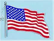 USA Wavy Flag Decal-Outside