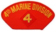 USMC 4TH Division Patch For Cap