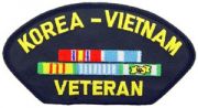 Korea Vietnam Veteran For Cap  With Ribbons