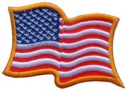 USA Wavy Flag Gold