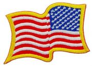 USA Wavy Flag Gold Right Arm
