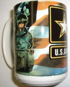 Army Logo Security Support With Flag Mug