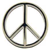 Peace Sign Cut Out Pin