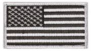 US Flag Gray/Black w/Velcro