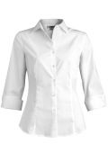 Edwards Ladies' Tailored Full-Placket Stretch Blouse-3/4 Sleeve - 5033