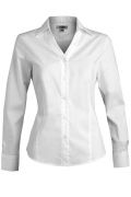 Edwards Ladies' Tailored V-Neck Stretch Blouse-Long Sleeve - 5034