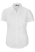 Edwards Ladies' Tailored Open Neck Stretch Blouse-Short Sleeve - 5046
