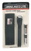Mini Maglite Combo Pack comes with Batteries and Pouch.  AA