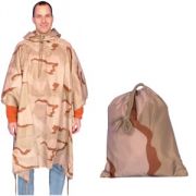 3 Color Desert Poncho with Bag