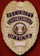 Security Officer Badge Gold Tear Drop Stock Badge