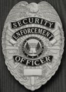 Security Office Badge Nickel Tear Drop Shape