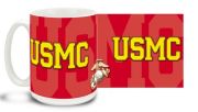 USMC Gold With Red EGA Mug