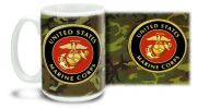 Marine Crest With Camo BKG Mug