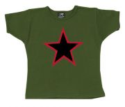 Womens Red China Star T-shirt