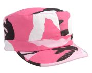 Women's Pink Camo Fatigue Cap  Adjustable