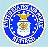 USAF Retired 4 Inch Round Deca