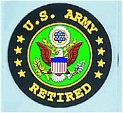 US Army Retired 4 Inch Round  Decal