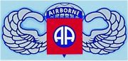 Airborne AA With Wings 10 Inch Decal