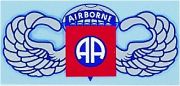 Airborne AA With Wings 10 Inch Decal