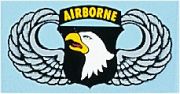 101ST Airborne With Wings 5 Inch Decal