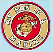 My Son Is A Marine Decal 4 Inch Round