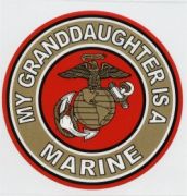 My Granddaughter Is A Marine 4 Inch Decal