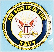 My Son Is In The Navy 4 Inch Round Decal