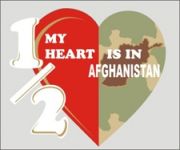 Half My Heart Is In Afghanistan Decal