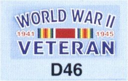 World War II Veteran With Ribbon Decal
