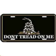 Don't Tread on Me Plate Black