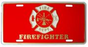 Fire Department Logo License Plate