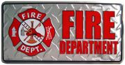 Fire Department Diamond License Plate