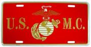 USMC Logo With U.S.M.C. License Plate