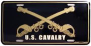 Army US Calvary Swords License Plate