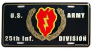 Army 25th Infantry Division License Plate