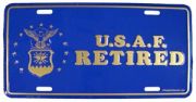 USAF Retired License Plate