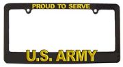 Army License Plate Frame  Plastic