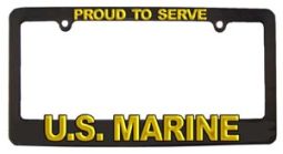 USMC License Plate Frame  Plastic