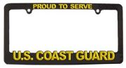 USCG License Plate Frame  Plastic