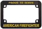 Firefighter Motorcycle LicensePlate Frame