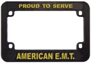 EMT Motorcycle License Plate Frame