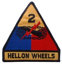 Patch-Army 2nd Armored Division Hell On Wheels