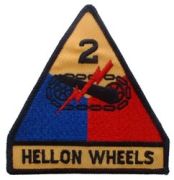 Patch-Army 2nd Armored Division Hell On Wheels