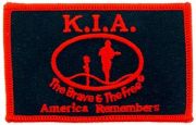 Patch-KIA Rectangle Red and Black