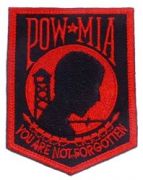Patch-POW MIA Black and Red
