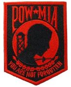 Patch-POW MIA Red