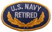 Patch-USN Oval Retired