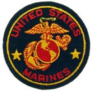 USMC Logo Patch Black, Gold And Red