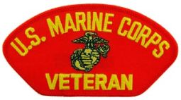 USMC Veteran Red Patch For Cap