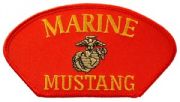 USMC Mustang Red Patch For Cap